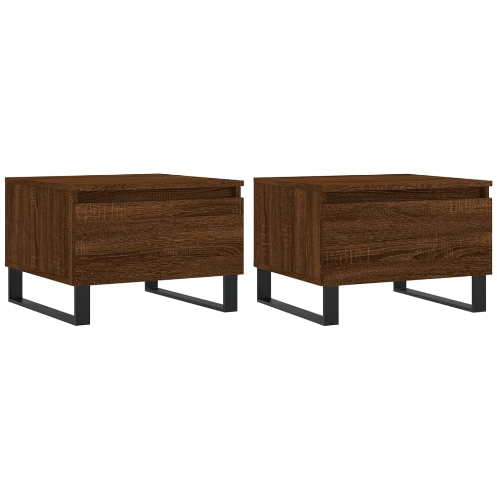 Konferenční Stolky 2 Ks Hnědý Dub 50X46X35 Cm Kompozitní Dřevo