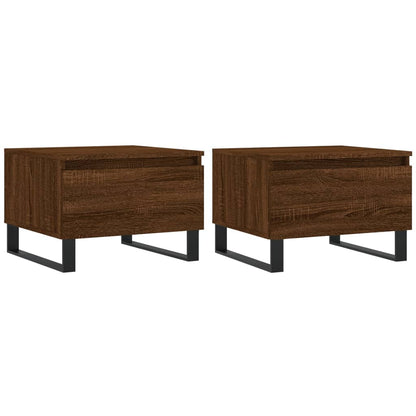 Konferenční Stolky 2 Ks Hnědý Dub 50X46X35 Cm Kompozitní Dřevo