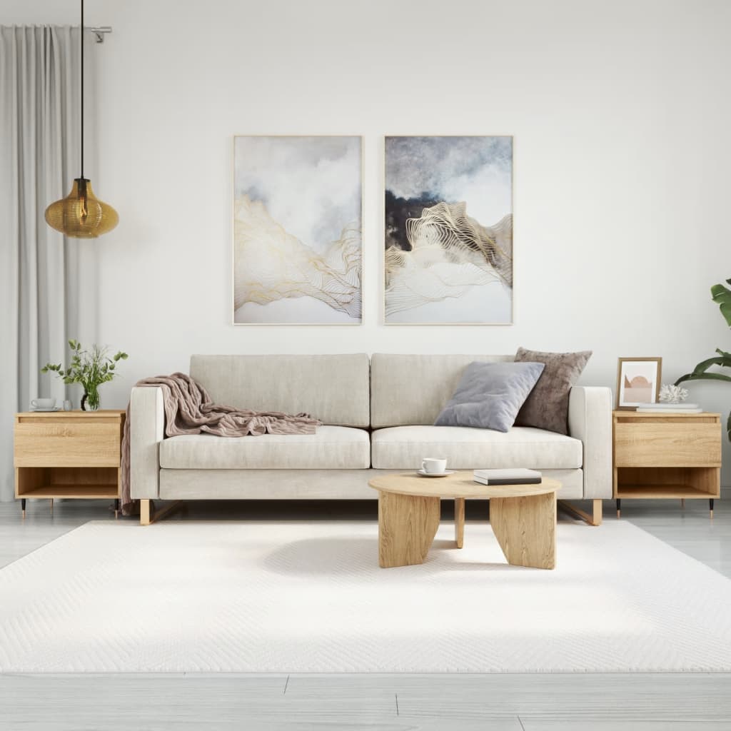Konferenční Stolek Lesklý Bílý 50 X 46 X 50 Cm Kompozitní Dřevo