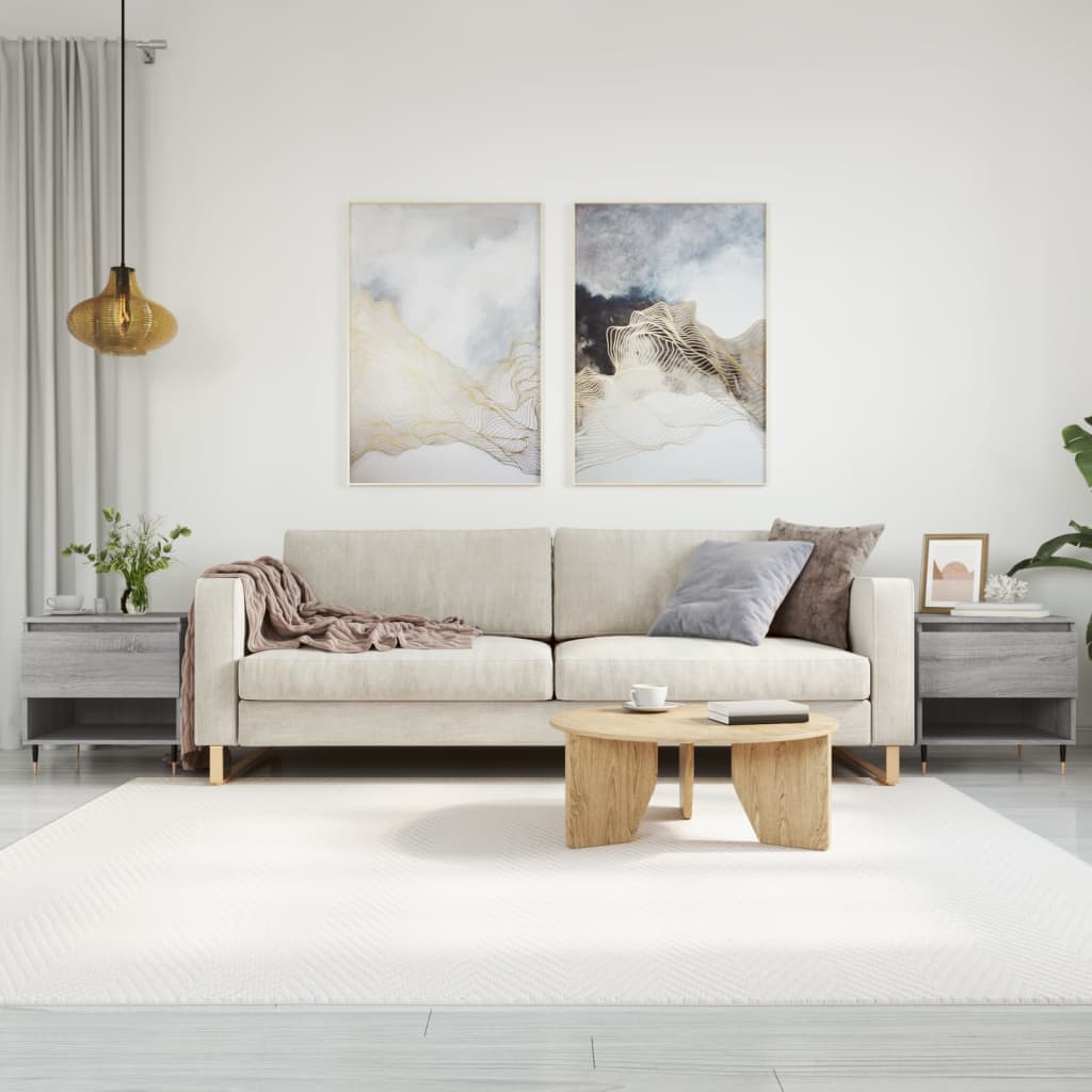 Konferenční Stolek Lesklý Bílý 50 X 46 X 50 Cm Kompozitní Dřevo