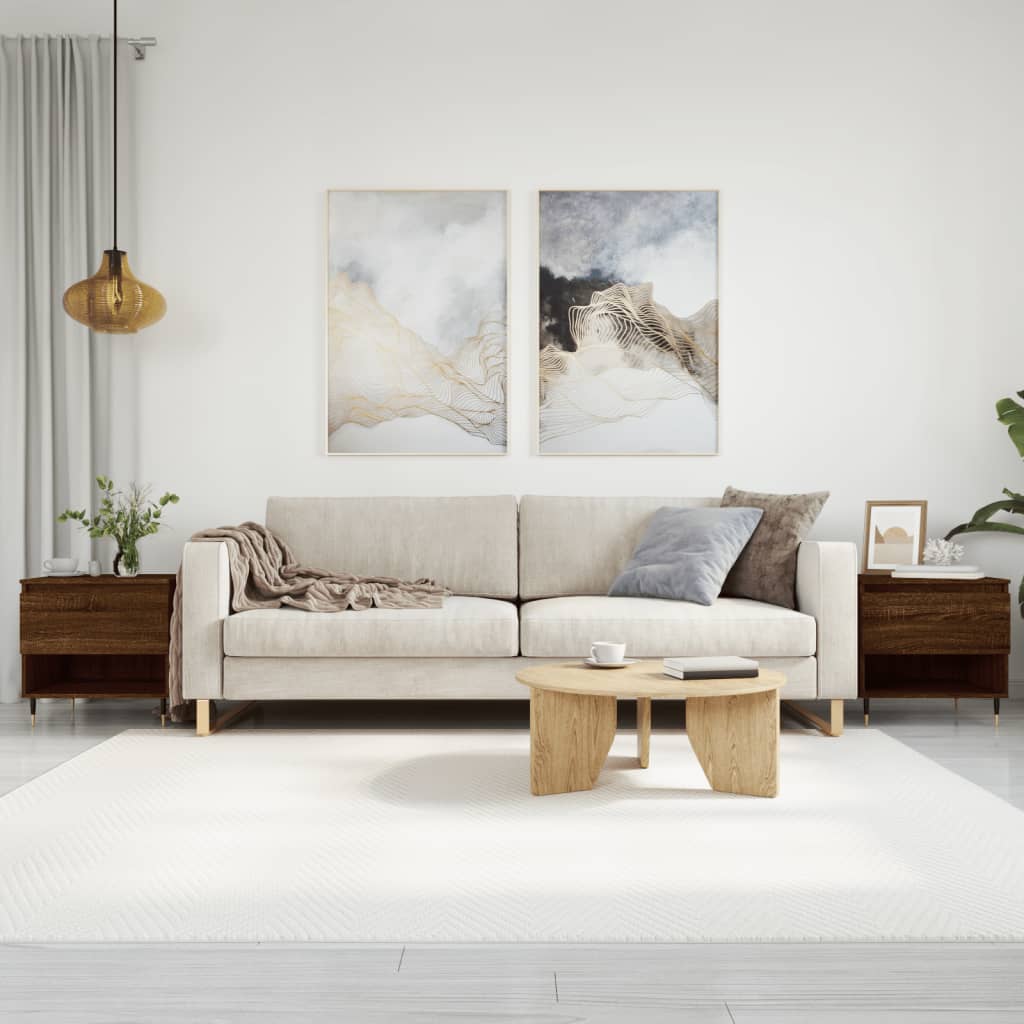 Konferenční Stolek Lesklý Bílý 50 X 46 X 50 Cm Kompozitní Dřevo