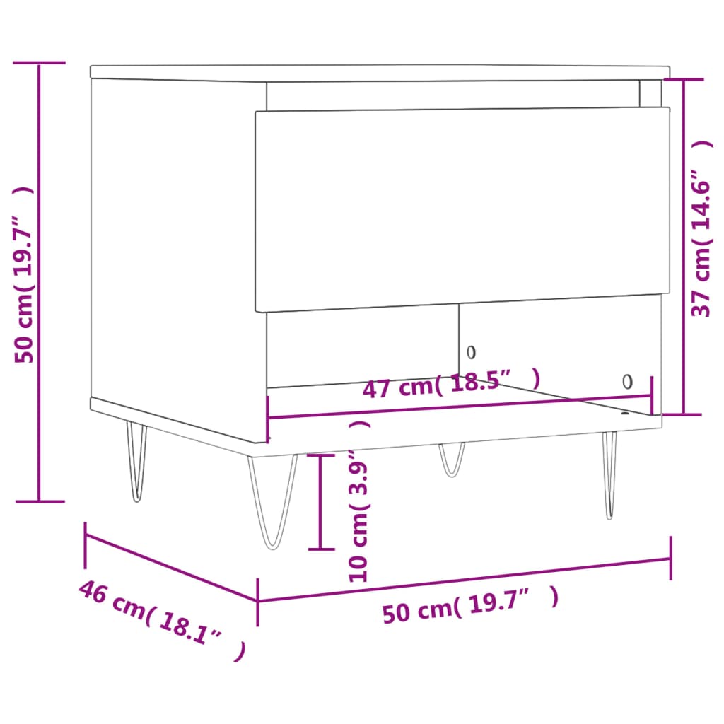 Konferenční Stolky 2 Ks 50X46X50Cm Kompozitní Dřevo