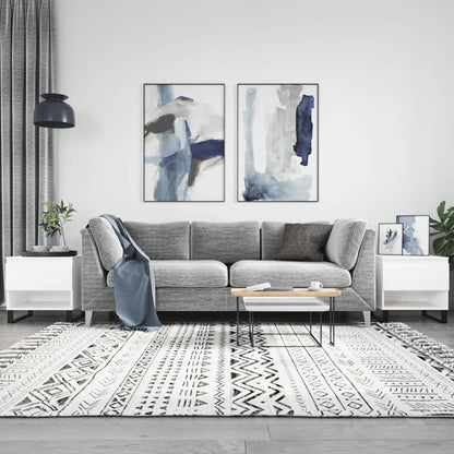 Konferenční Stolek Lesklý Bílý 50 X 46 X 50 Cm Kompozitní Dřevo