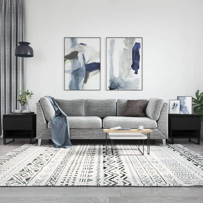 Konferenční Stolky 2 Ks Černé 50 X 46 X 50 Cm Kompozitní Dřevo