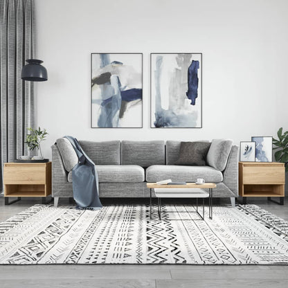 Konferenční Stolky 2 Ks Černé 50 X 46 X 50 Cm Kompozitní Dřevo