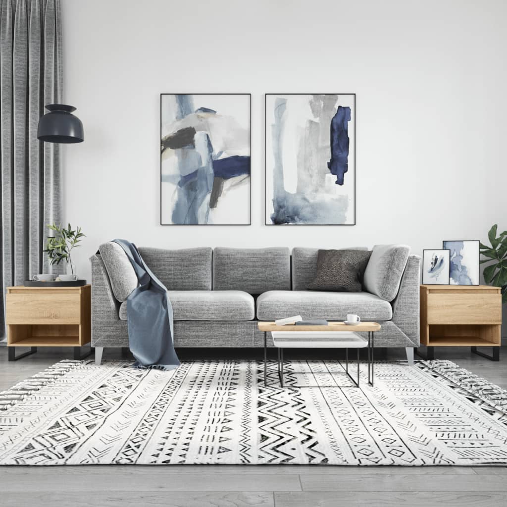 Konferenční Stolek Lesklý Bílý 50 X 46 X 50 Cm Kompozitní Dřevo