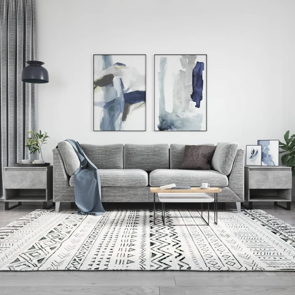 Konferenční Stolek Lesklý Bílý 50 X 46 X 50 Cm Kompozitní Dřevo