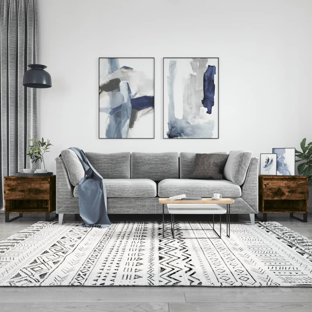 Konferenční Stolek Lesklý Bílý 50 X 46 X 50 Cm Kompozitní Dřevo