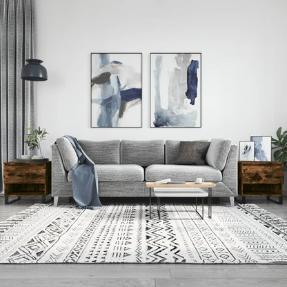 Konferenční Stolek Lesklý Bílý 50 X 46 X 50 Cm Kompozitní Dřevo