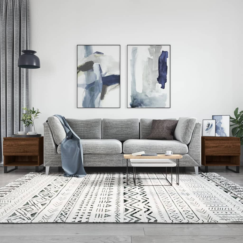 Konferenční Stolek Lesklý Bílý 50 X 46 X 50 Cm Kompozitní Dřevo
