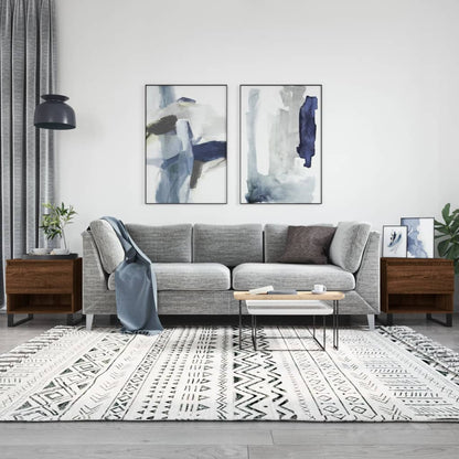 Konferenční Stolek Lesklý Bílý 50 X 46 X 50 Cm Kompozitní Dřevo