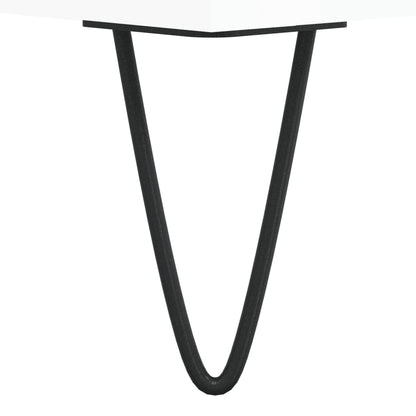 Konferenční Stolek Lesklý Bílý 60X44,5X45 Cm Kompozitní Dřevo