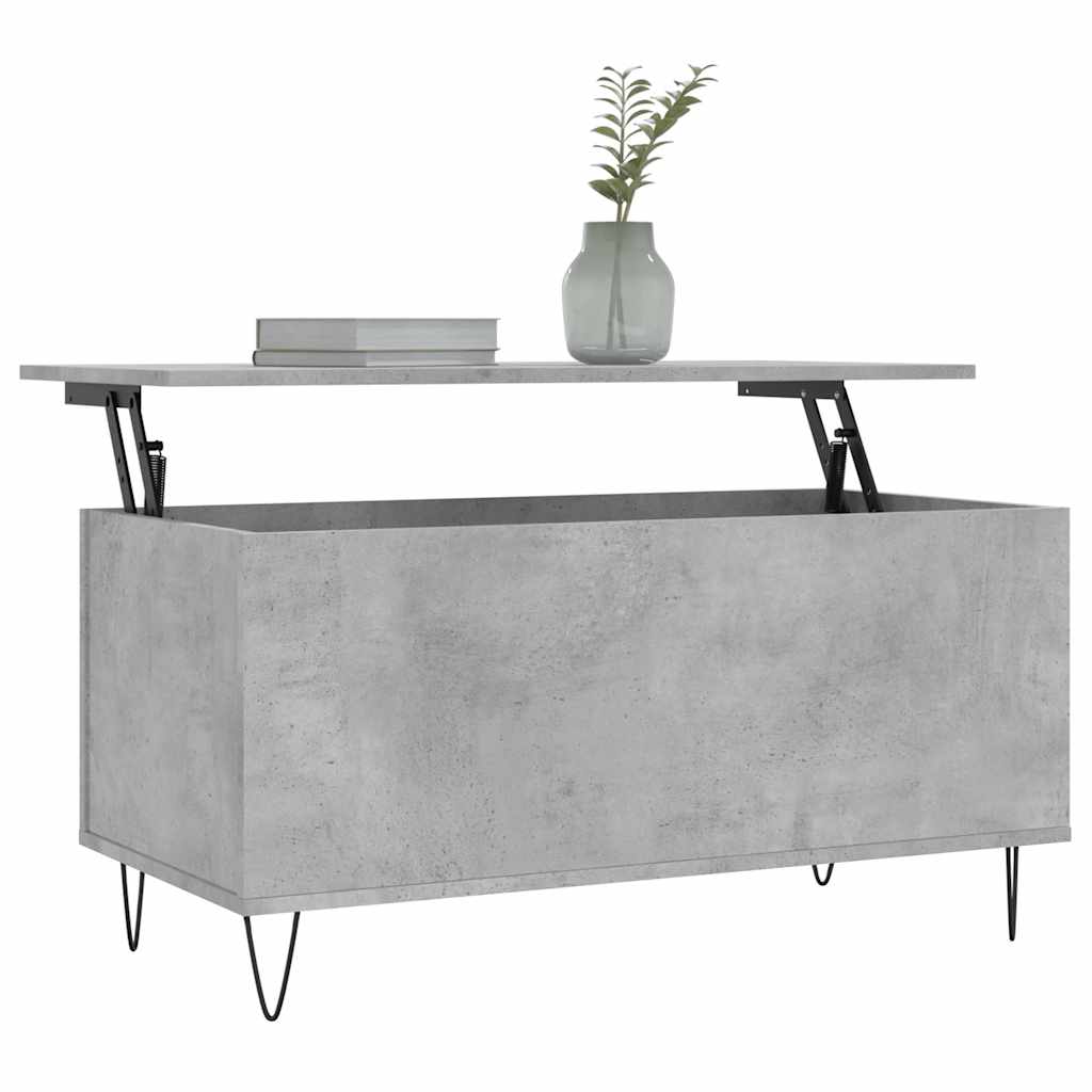 Konferenční Stolek Betonově Šedý 90X44,5X45 Cm Kompozitní Dřevo