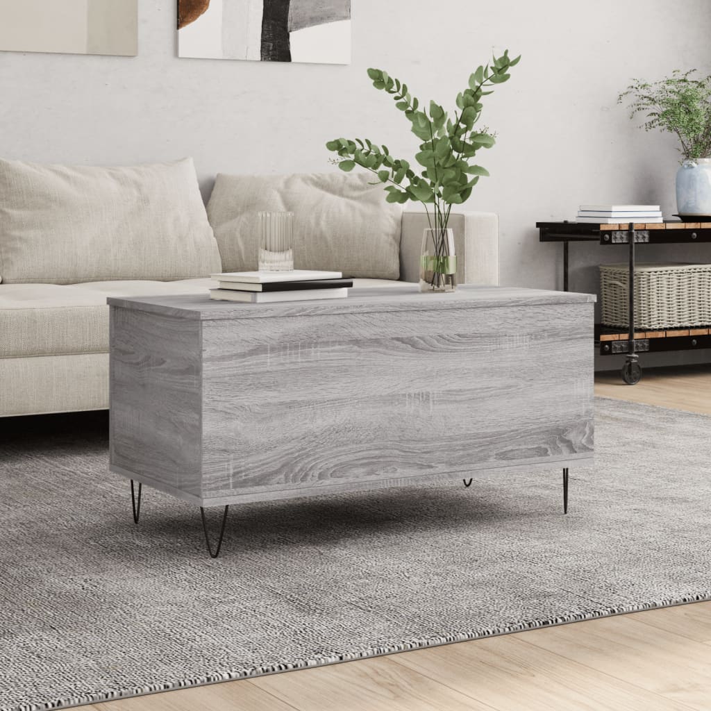 Konferenční Stolek Betonově Šedý 90X44,5X45 Cm Kompozitní Dřevo