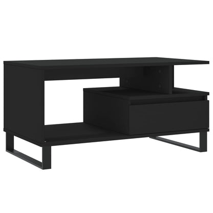 Konferenční Stolek Černý 90 X 49 X 45 Cm Kompozitní Dřevo