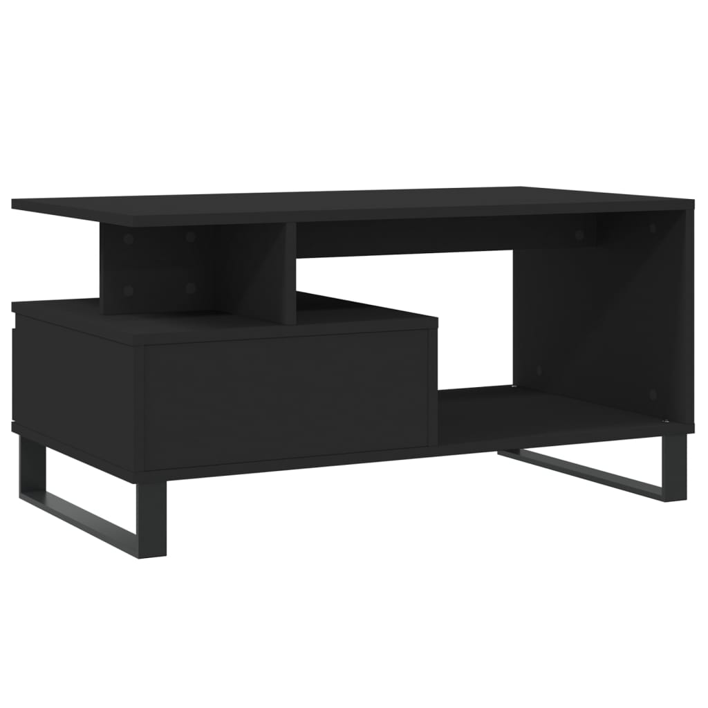 Konferenční Stolek Černý 90 X 49 X 45 Cm Kompozitní Dřevo