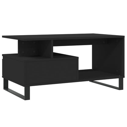 Konferenční Stolek Černý 90 X 49 X 45 Cm Kompozitní Dřevo