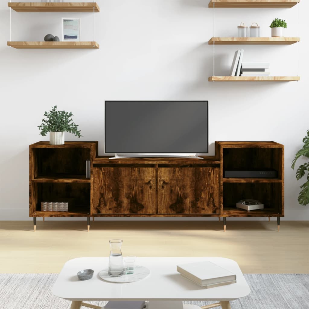 Tv Skříňka Šedá Sonoma 160X35X55 Cm Kompozitní Dřevo