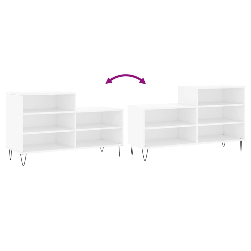 Botník Bílý 102X36X60 Cm Kompozitní Dřevo