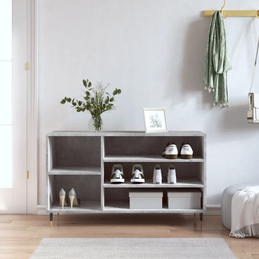 Botník Betonově Šedý 102X36X60 Cm Kompozitní Dřevo