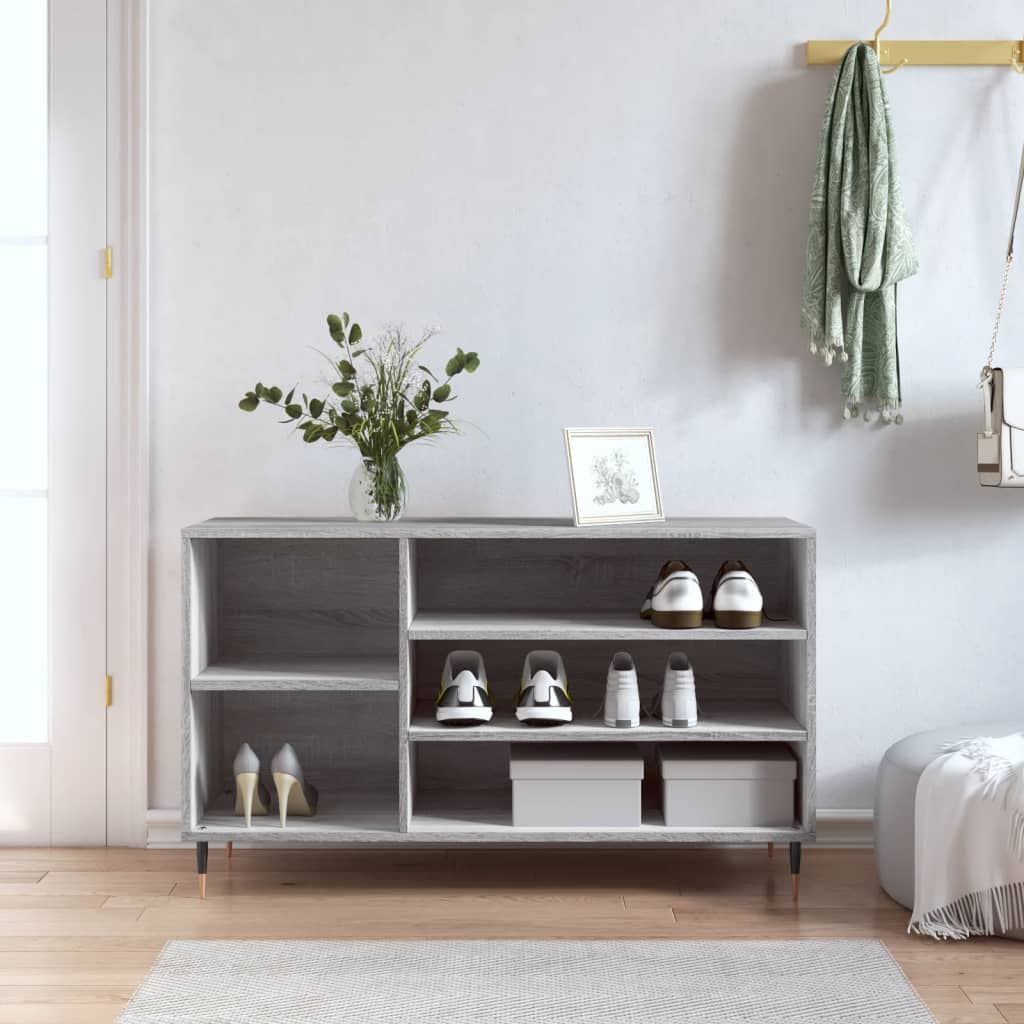 Botník Betonově Šedý 102X36X60 Cm Kompozitní Dřevo