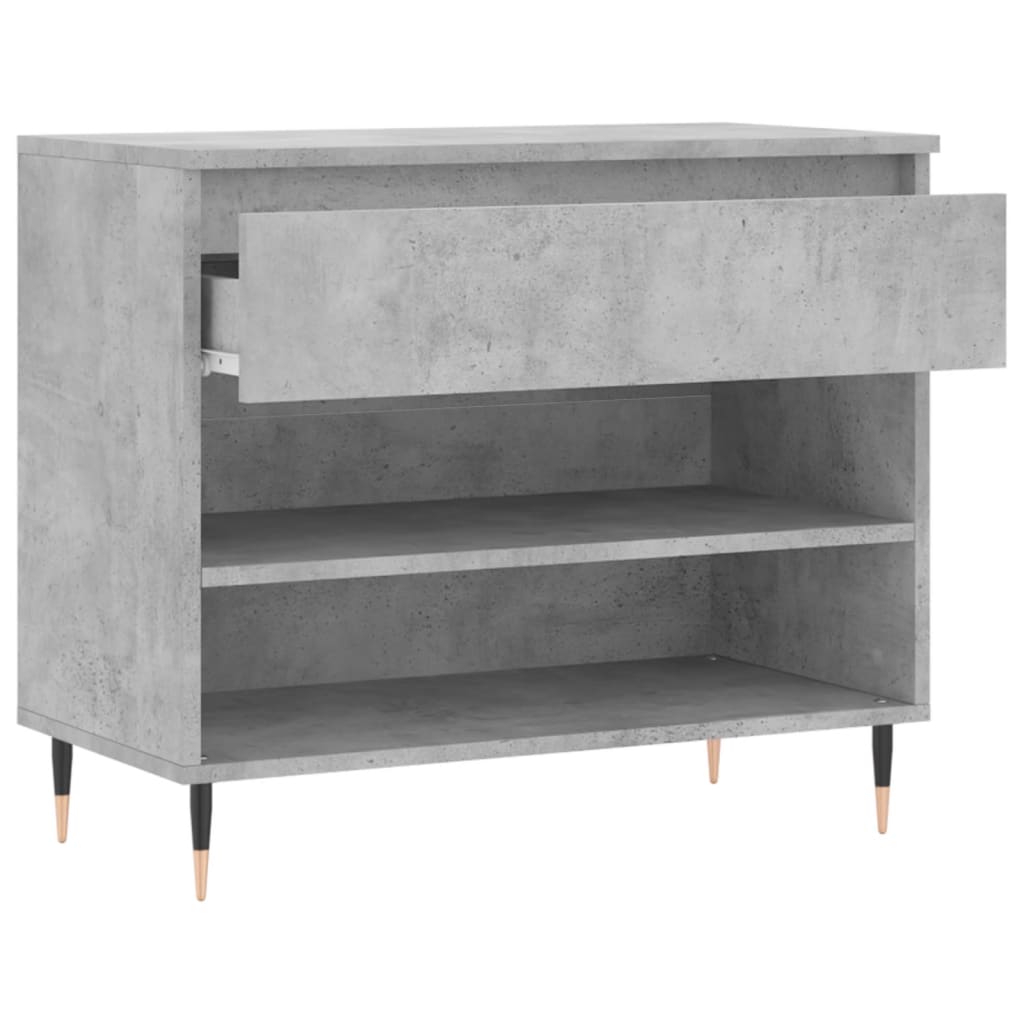 Botník Betonově Šedý 70X36X60 Cm Kompozitní Dřevo