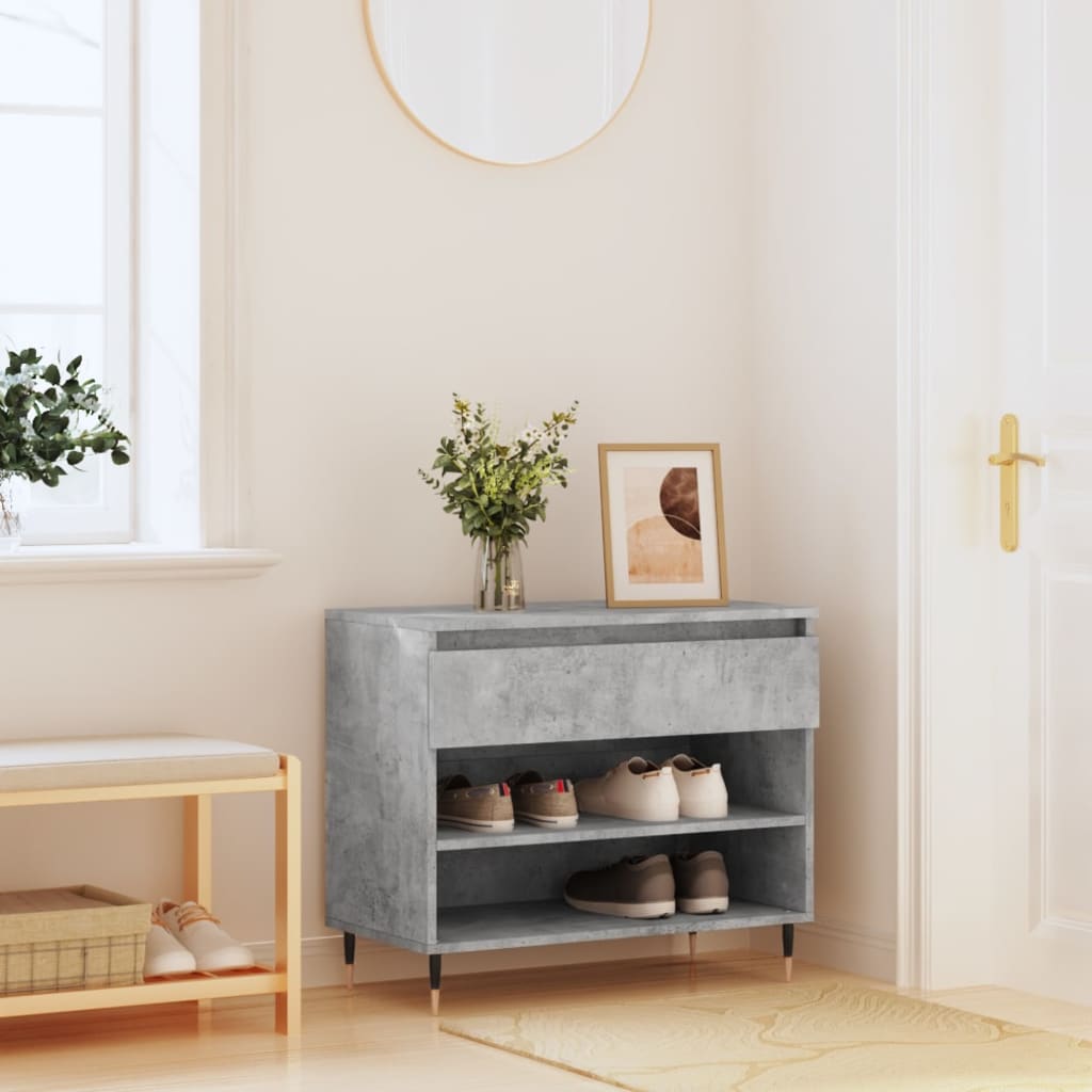 Botník Betonově Šedý 70X36X60 Cm Kompozitní Dřevo