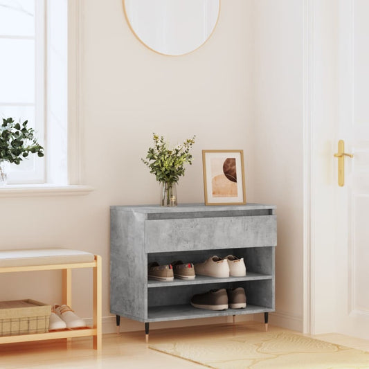 Botník Betonově Šedý 70X36X60 Cm Kompozitní Dřevo