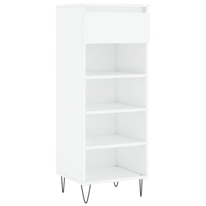Botník Bílý S Vysokým Leskem 40 X 36 X 105 Cm Kompozitní Dřevo
