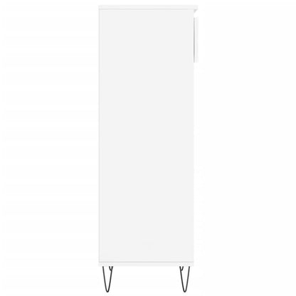 Botník Bílý S Vysokým Leskem 40 X 36 X 105 Cm Kompozitní Dřevo