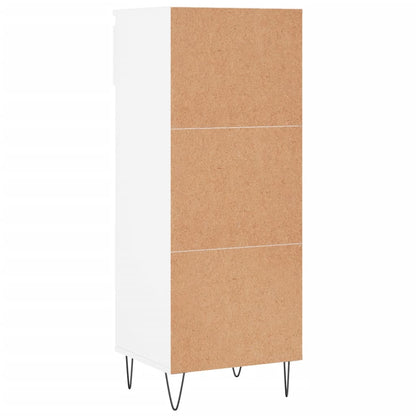 Botník Bílý S Vysokým Leskem 40 X 36 X 105 Cm Kompozitní Dřevo