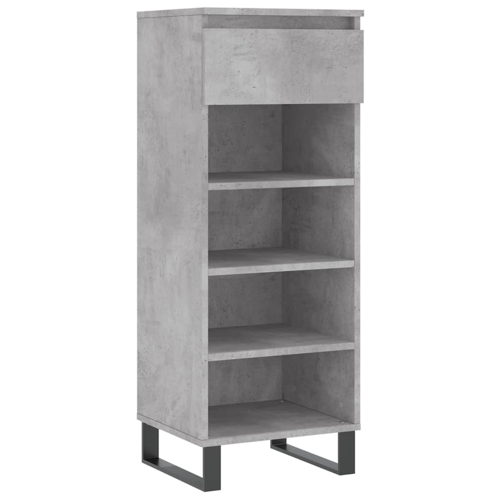 Botník Betonově Šedý 40X36X105 Cm Kompozitní Dřevo