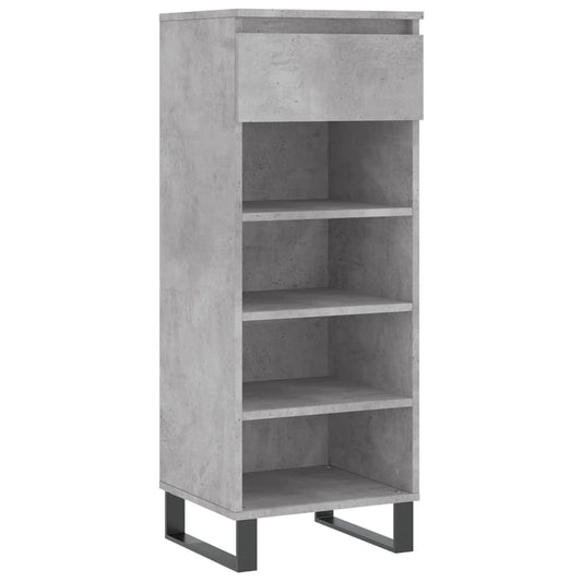 Botník Betonově Šedý 40X36X105 Cm Kompozitní Dřevo