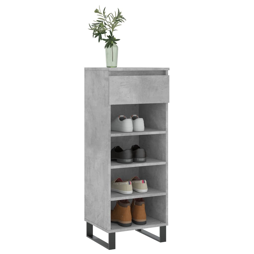 Botník Betonově Šedý 40X36X105 Cm Kompozitní Dřevo