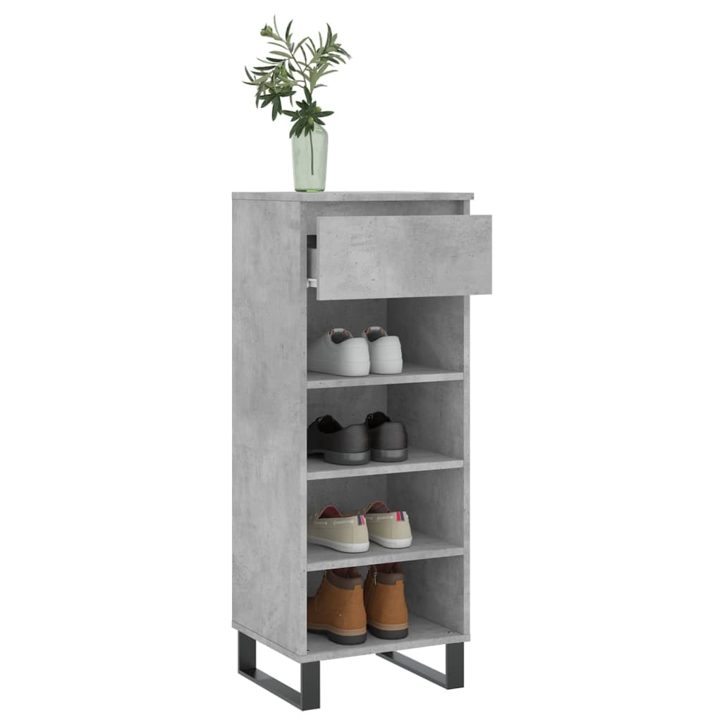 Botník Betonově Šedý 40X36X105 Cm Kompozitní Dřevo