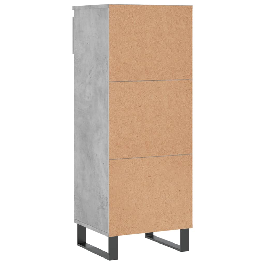 Botník Betonově Šedý 40X36X105 Cm Kompozitní Dřevo
