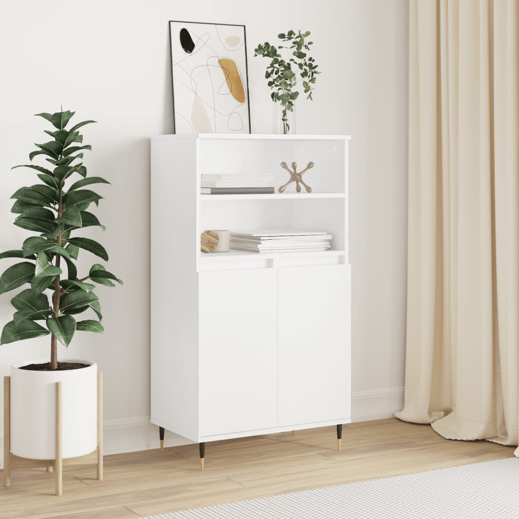 Skříň Highboard Betonově Šedá 60 X 36 X 110 Cm Kompozitní Dřevo