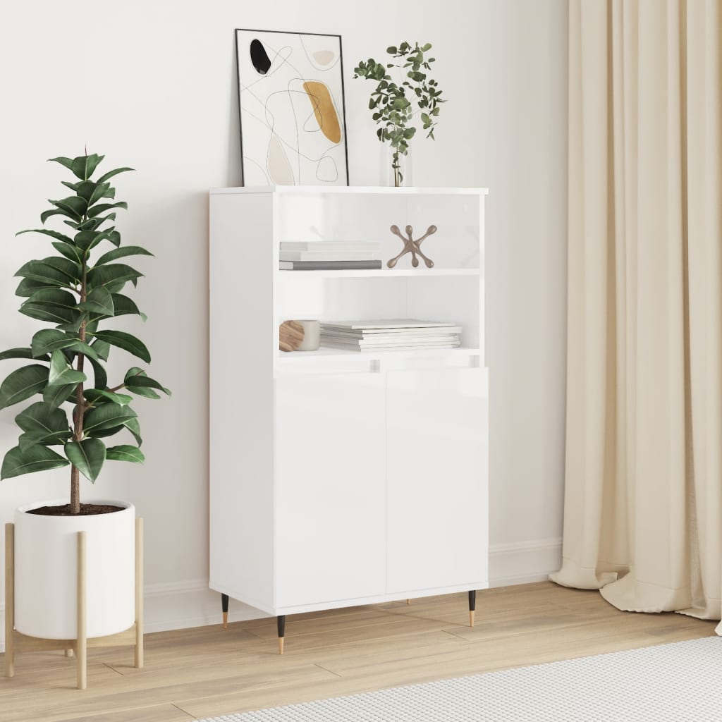 Skříň Highboard 60 X 36 X 110 Cm Kompozitní Dřevo
