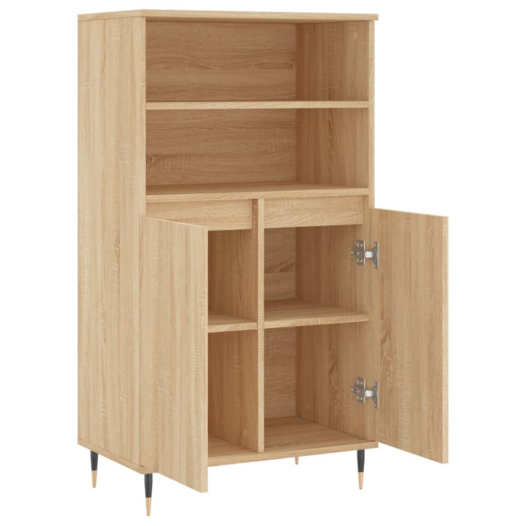 Skříň Highboard 60 X 36 X 110 Cm Kompozitní Dřevo