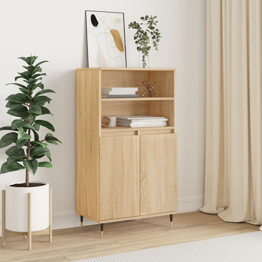 Skříň Highboard Betonově Šedá 60 X 36 X 110 Cm Kompozitní Dřevo