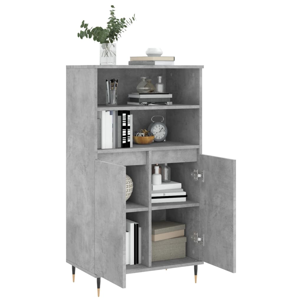 Skříň Highboard Betonově Šedá 60 X 36 X 110 Cm Kompozitní Dřevo