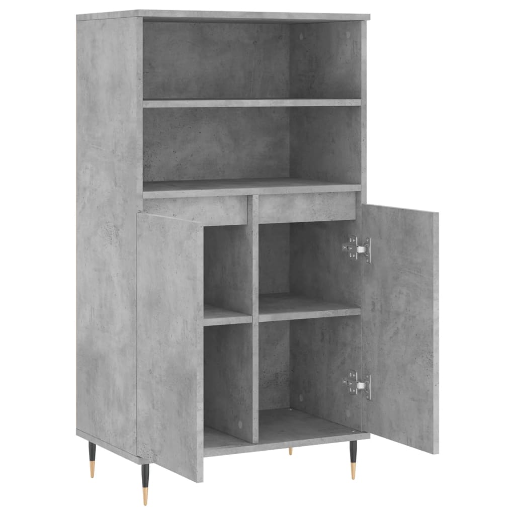 Skříň Highboard Betonově Šedá 60 X 36 X 110 Cm Kompozitní Dřevo