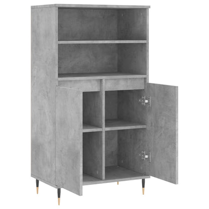 Skříň Highboard Betonově Šedá 60 X 36 X 110 Cm Kompozitní Dřevo