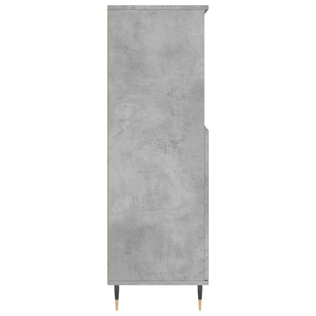 Skříň Highboard Betonově Šedá 60 X 36 X 110 Cm Kompozitní Dřevo