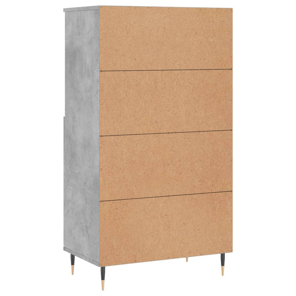 Skříň Highboard Betonově Šedá 60 X 36 X 110 Cm Kompozitní Dřevo
