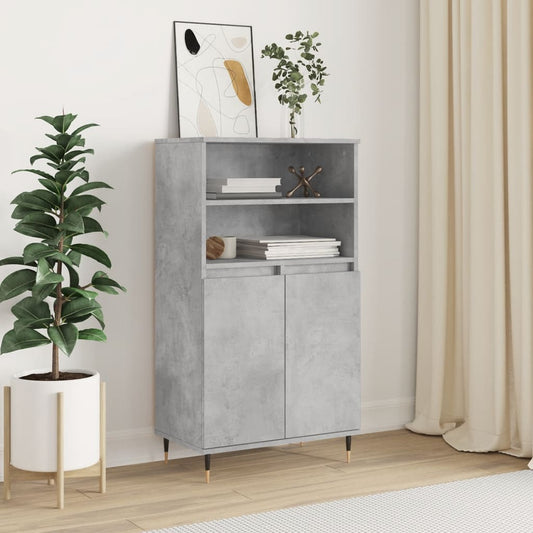 Skříň Highboard Betonově Šedá 60 X 36 X 110 Cm Kompozitní Dřevo