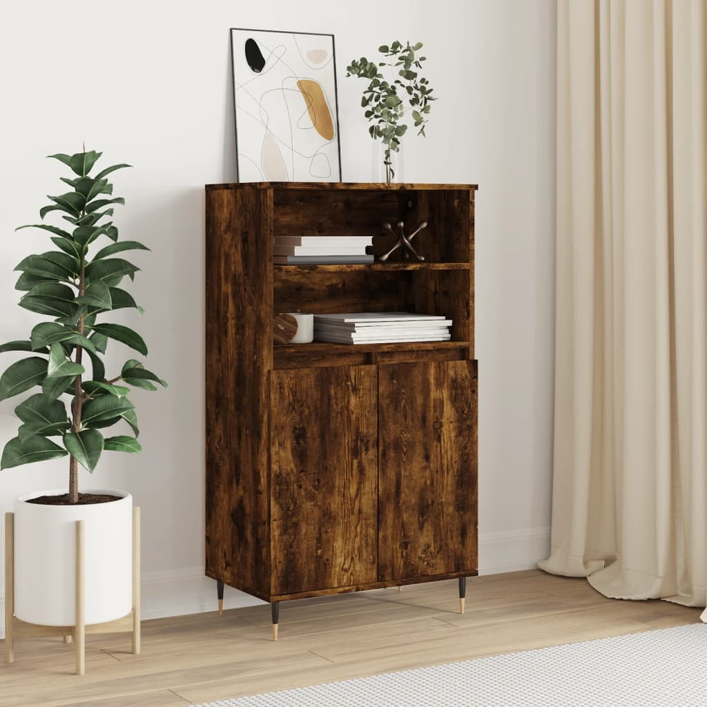 Skříň Highboard Betonově Šedá 60 X 36 X 110 Cm Kompozitní Dřevo