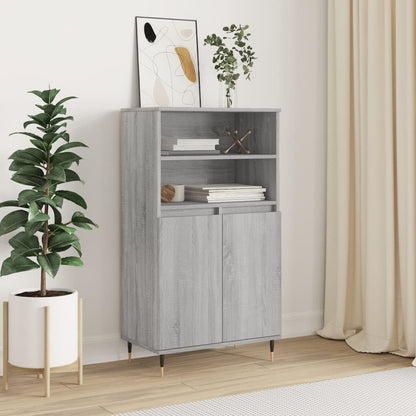 Skříň Highboard Betonově Šedá 60 X 36 X 110 Cm Kompozitní Dřevo
