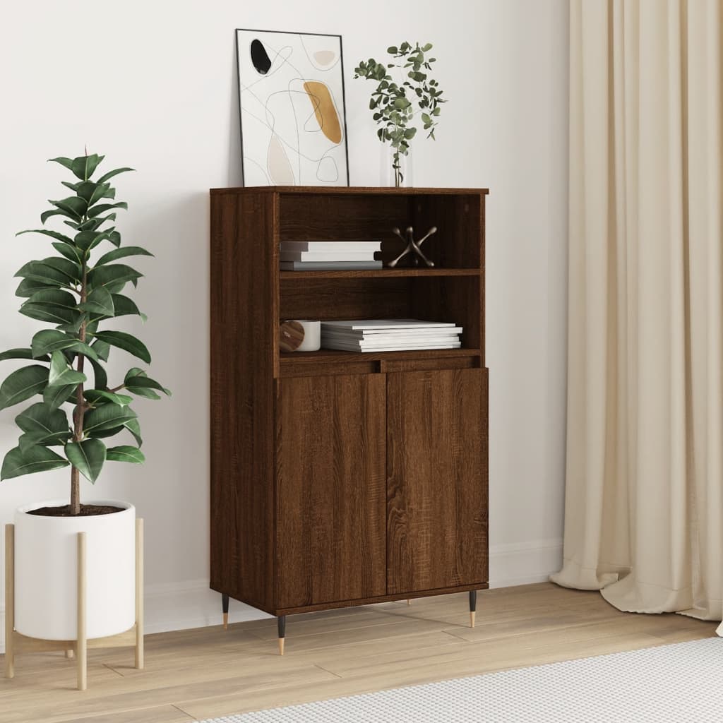 Skříň Highboard 60 X 36 X 110 Cm Kompozitní Dřevo