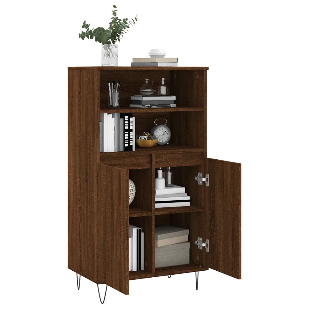 Skříň Highboard 60 X 36 X 110 Cm Kompozitní Dřevo
